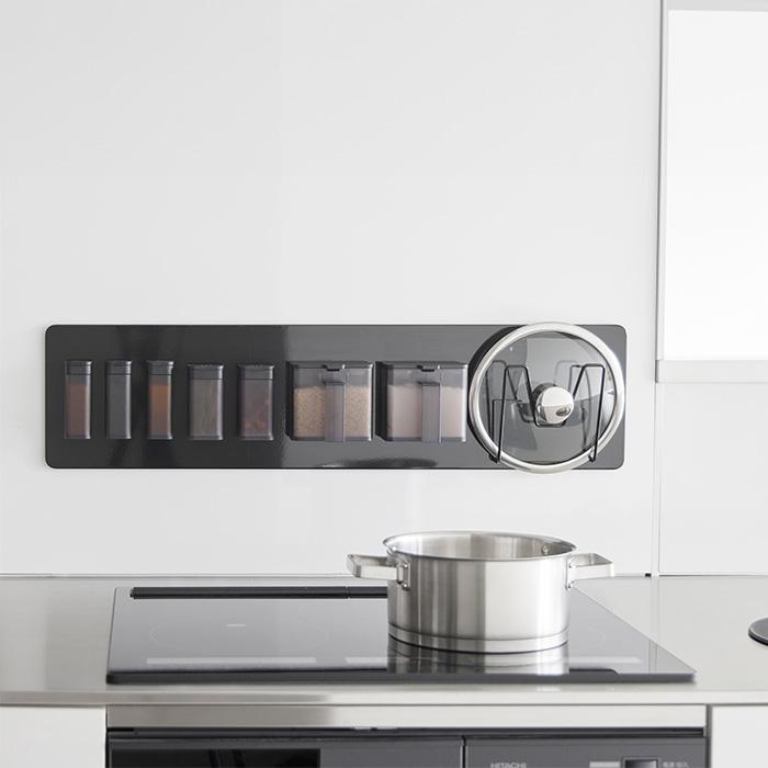 山崎実業 公式 タワー フィルムフックスチールパネル ワイド tower キッチンパネル コンロ 奥 横 磁石 マグネット 浮かせる収納 1512 1513 | tower | 12