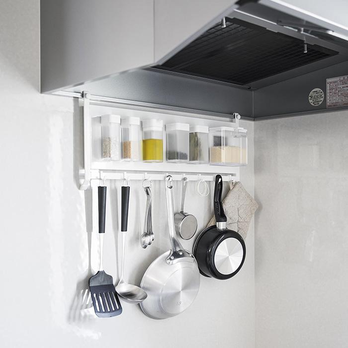 山崎実業 公式 タワー レンジフードスチールパネル＆フック tower キッチンパネル コンロ 奥 横 磁石 マグネット 浮かせる収納 1733 1734 | tower | 10