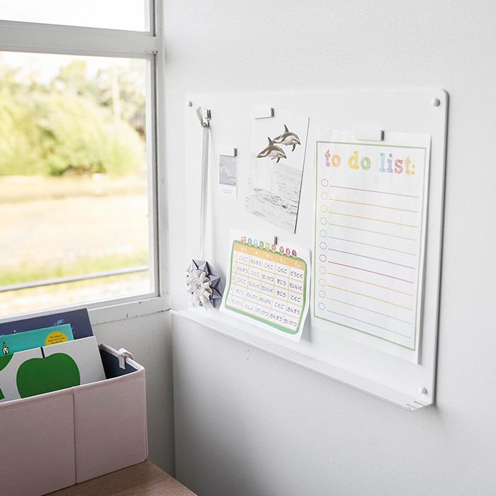 山崎実業 公式 タワー ウォールプリントボード トレー付き 石こうボード壁対応 tower チラシ プリント 壁面収納 マグネット 1895 1896 | tower | 14