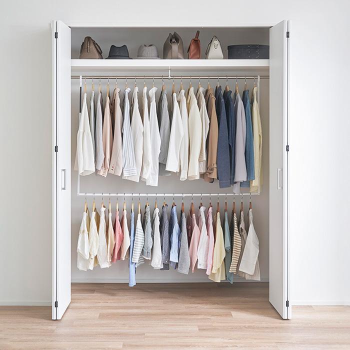 山崎実業 公式 タワー 折り畳み伸縮物干し2段ハンガー tower タワー 外干し 室内干し 部屋干し 一時干し 洗濯物干し 洋服掛け 1291 1292 | tower | 15