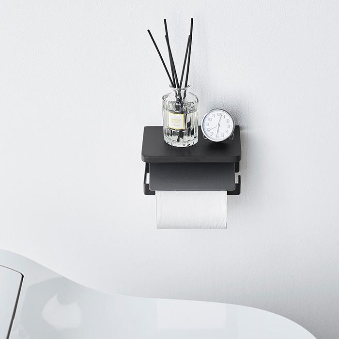 山崎実業 公式 タワー ウォールトイレットペーパーホルダー 石こうボート壁対応 tower トイレ 収納 シングル 1連 天板 スチール 1297 1298 | tower | 11