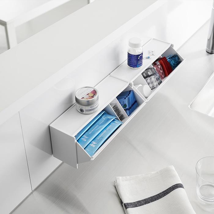 山崎実業 公式 タワー マグネットお薬＆サプリメント収納ケース tower 収納ラック 2WAY 錠剤 調味料 お弁当用品 仕切り付き 1357 1358 | tower | 15