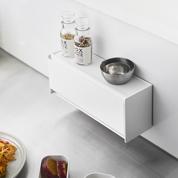 山崎実業 公式 タワー マグネットお薬＆サプリメント収納ケース tower 収納ラック 2WAY 錠剤 調味料 お弁当用品 仕切り付き 1357 1358 | tower | 16