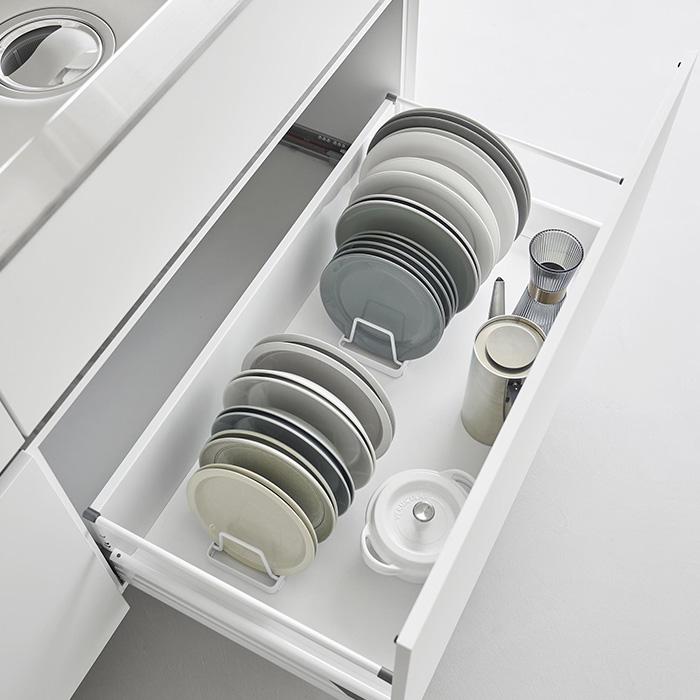 山崎実業 公式 タワー お皿スタンド tower ディッシュスタンド 皿立て 食器ラック 中皿　大皿 立てて収納 整理整頓 食器収納 1375 1376 | tower | 11