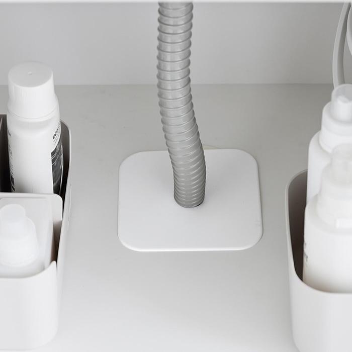 山崎実業 公式 プレート 洗濯機排水トラップホコリ防止カバー Plate 排水口カバー シリコンカバー 汚れ 埃防 虫侵入防止 排水パイプ 1423 | Plate(山崎実業) | 11