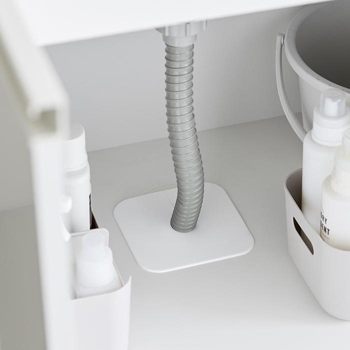 山崎実業 公式 プレート 洗濯機排水トラップホコリ防止カバー Plate 排水口カバー シリコンカバー 汚れ 埃防 虫侵入防止 排水パイプ 1423 | Plate(山崎実業) | 09