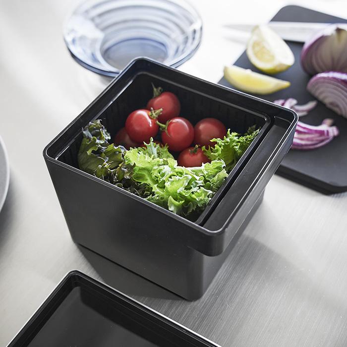 tower 山崎実業 公式 タワー 電子レンジ・食洗機対応ザル付き保存容器