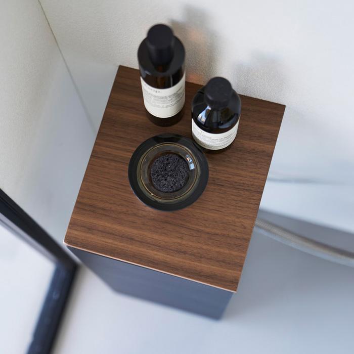 山崎実業 公式 タワー 目隠しトイレ配管カバー tower トイレカバー 配管隠し 天然木 木目 天板 芳香剤 ペーパー 収納 幅18cm 5223 5224 | tower | 11