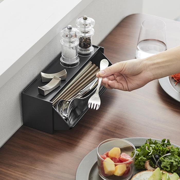 山崎実業 公式 タワー マグネットカトラリーケース tower 収納ラック 2WAY カトラリー収納 スプーン フォーク 箸 整理 収納 8462 8463 | tower | 12