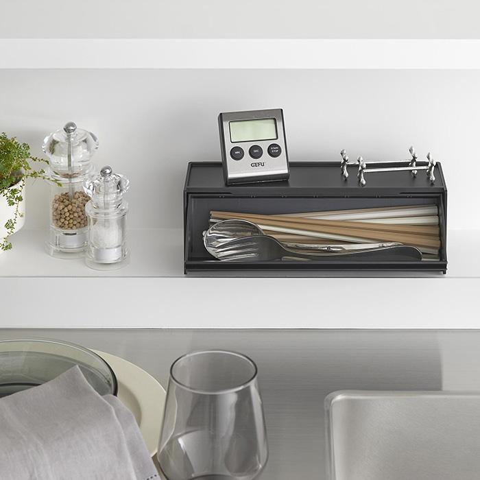 山崎実業 公式 タワー マグネットカトラリーケース tower 収納ラック 2WAY カトラリー収納 スプーン フォーク 箸 整理 収納 8462 8463 | tower | 14