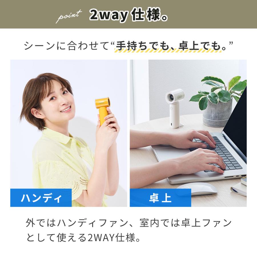 [2026年最新モデル] Toffy ハンディファン 大風量 ハンディ 卓上 カラビナ HFN11 ファン トフィー ハッピーコレクション ラドンナ LADONNA | Toffy | 11