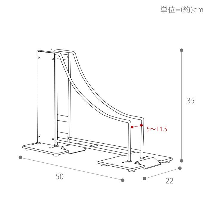 自転車スタンド 屋外 室内 縦置き 1台　用 おしゃれ スチール 工事不要 ディスプレイ ラック ガレージ  駐車場 Hide Out Works ヤマソロ｜e-alamode｜15