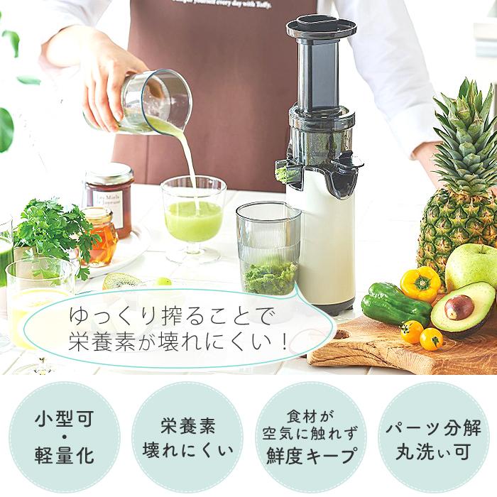 (豪華２大特典)ミニスロージューサー ジューサー 小型 調理家電 toffy トフィー K-BD4 スムージー レトロ クラシック ラドンナ LADONNA | Toffy | 04