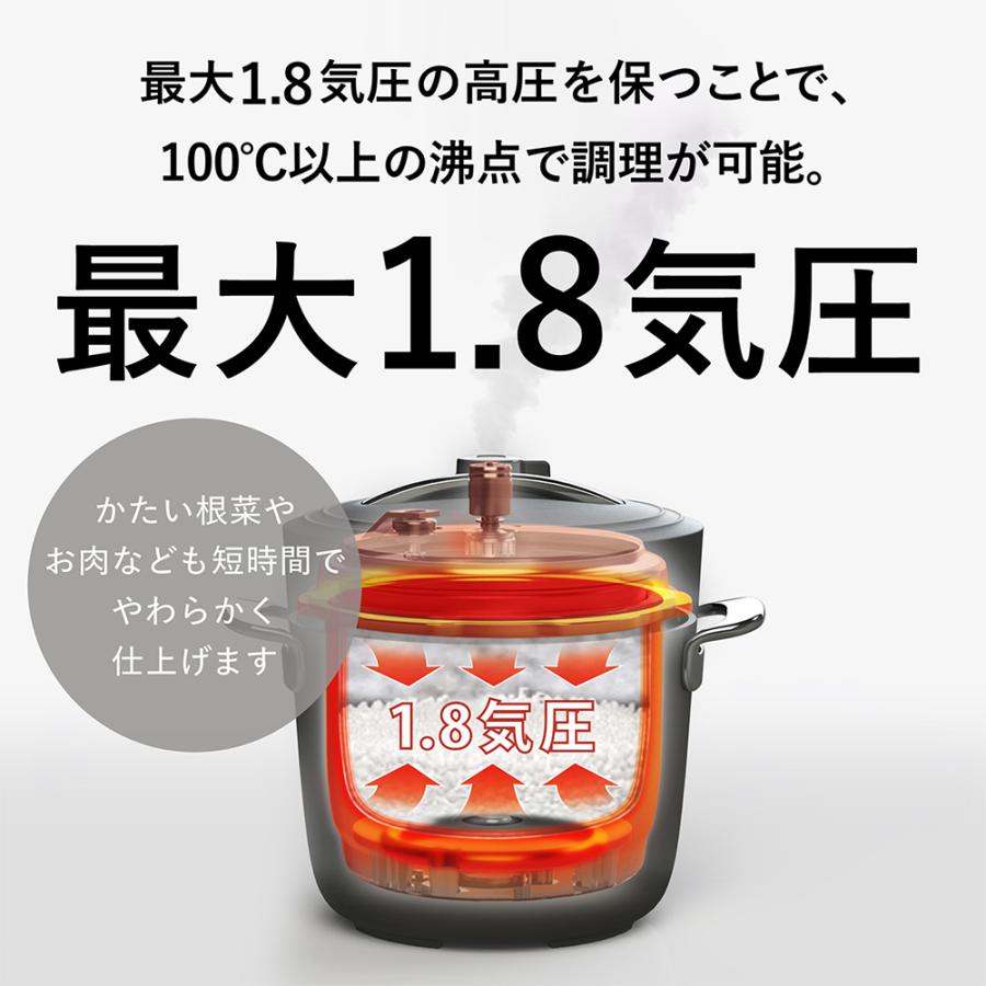 5/15はP+9％還元！ (豪華2大特典) re・de pot 電気 圧力鍋 リデポット