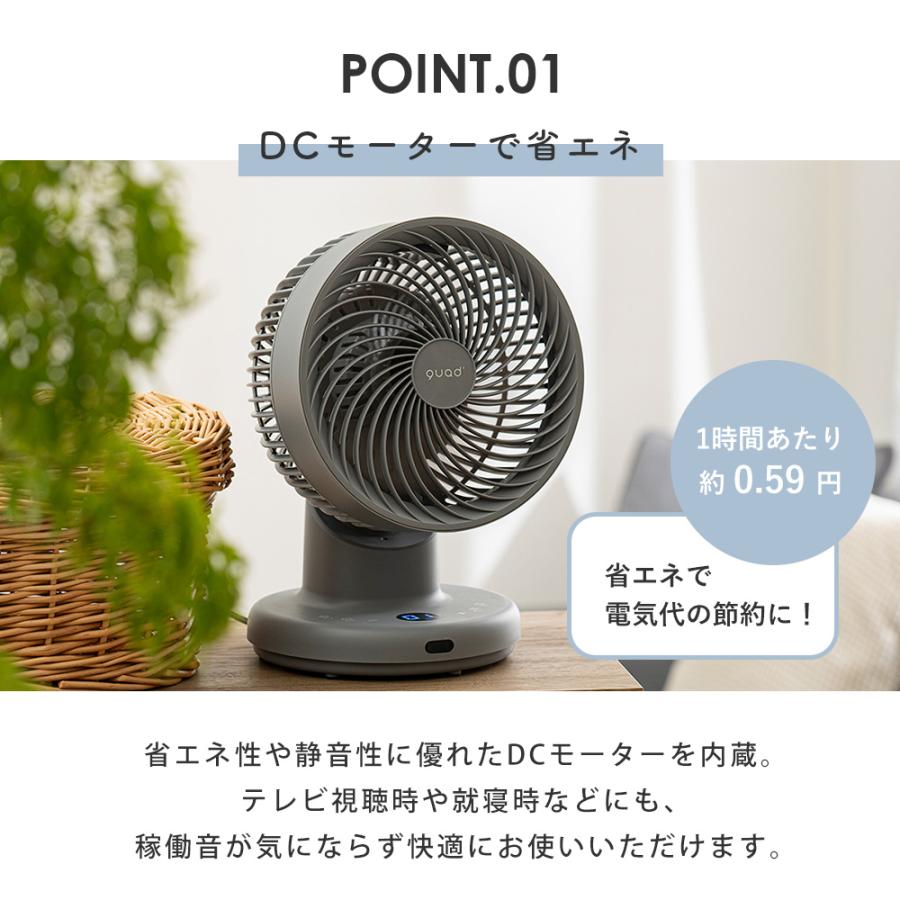 QUADS（クワッズ） 1/25はP+9％還元！ サーキュレーター 自動首振り 全