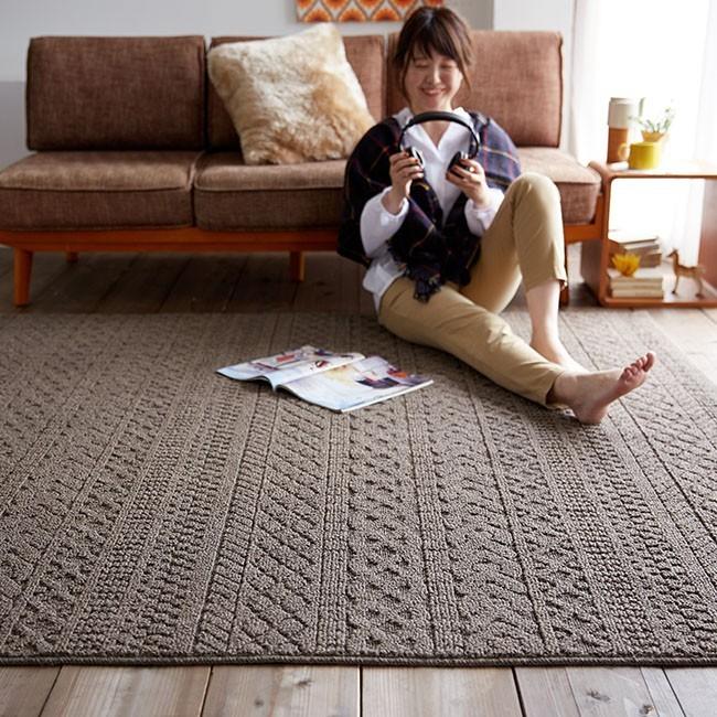 スミノエ ラグ 洗える 日本製 北欧 185×185cm ラグマット カーペット