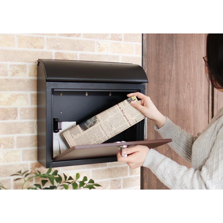 ヤマソロ ポスト 壁掛け おしゃれ 郵便受け 郵便ポスト 鍵付き メール