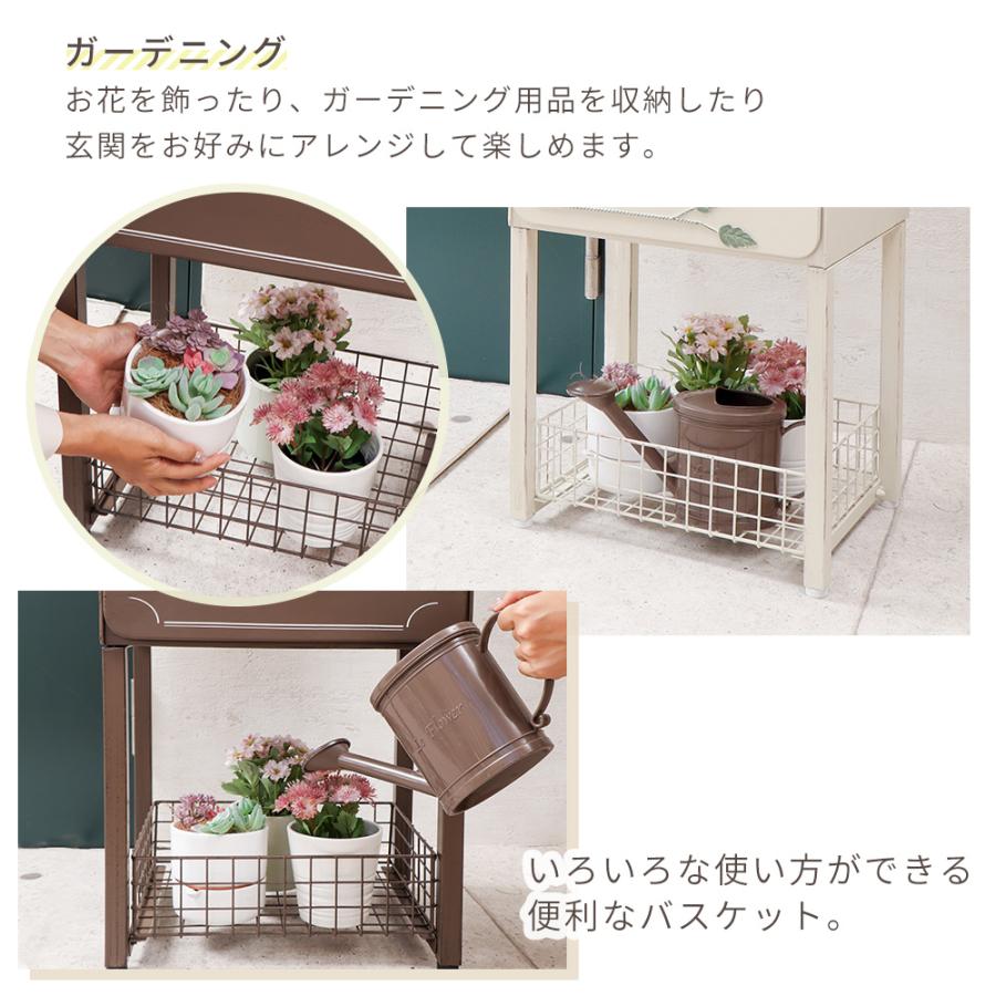 宅配ボックス 戸建 ポスト 一体 型 おしゃれ 置き 配 郵便受け 大型 メール BOX バスケット 付き 収納 スタンド ジーニア ヤマソロ | ヤマソロ | 12