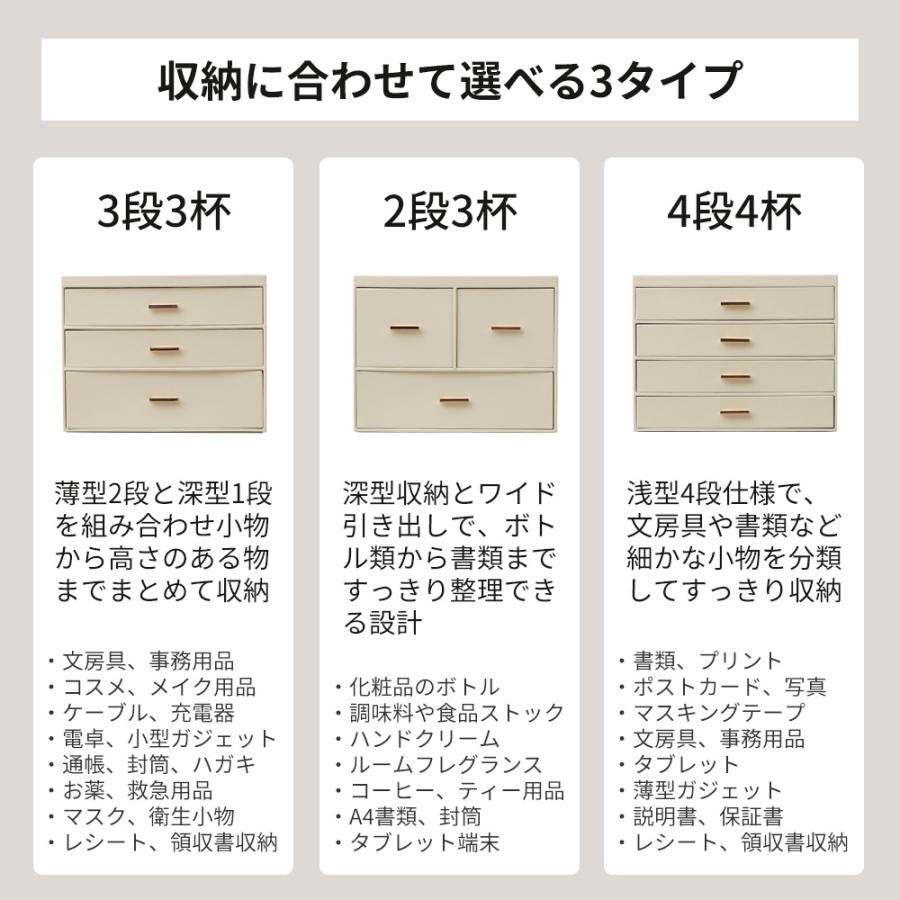 ヤマソロ 卓上収納 引き出し ボックス 小物チェスト 2段 3段 4段