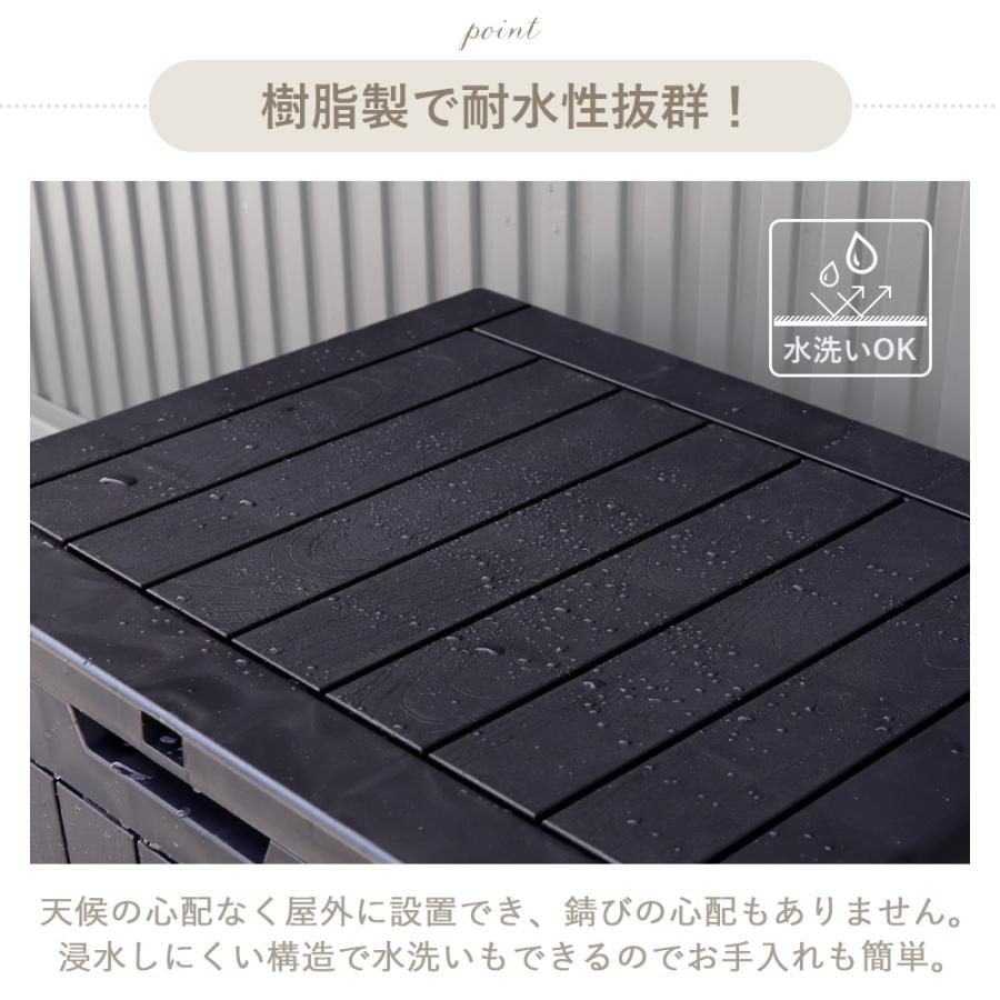 ストレージ ボックス 118L 宅配 コンテナ 収納 物置 屋外 北欧 おしゃれ 大容量 ベンチ 大型 収納 樹脂 ストッカー Regy レジー ヤマソロ | ヤマソロ | 05