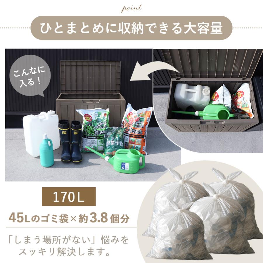 ヤマソロ ストレージ ボックス 170L 宅配 コンテナ 収納 物置 屋外