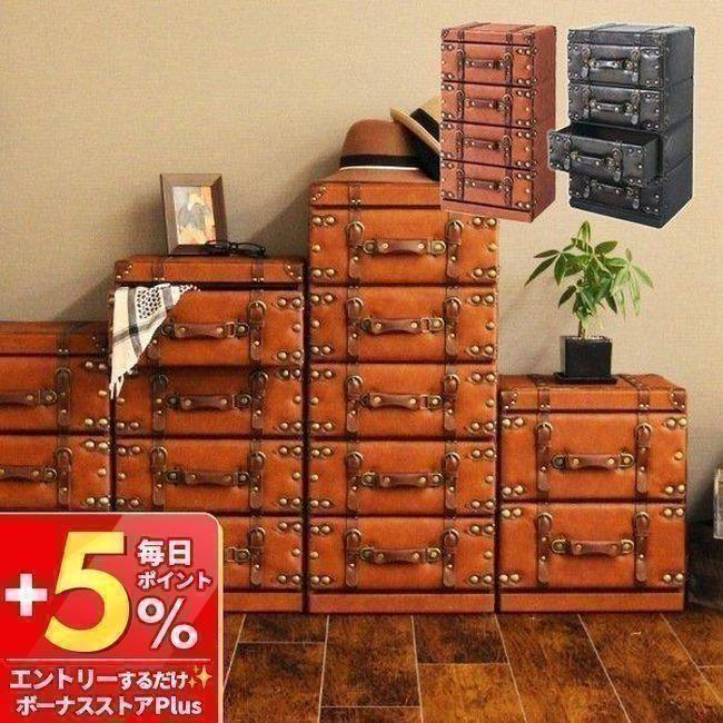1308 ヴィンテージ レトロな小引き出し 収納棚 書類ケース 古家具