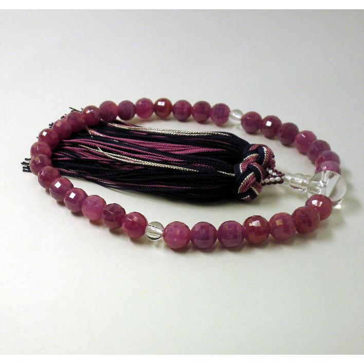 コンビニ受取対応商品 ルビー128面カット８ミリ白水晶6ミリ二天白水晶道具セット正絹 花篝 紫紺 紅紫 天然石 パワーストーン 水晶 数珠 ブレスレット 50 Off Theculturewire Com