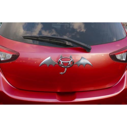 【送料込】 エンブレムステッカー デビルウイング シルバー / 三金商事株式会社 |  | 02