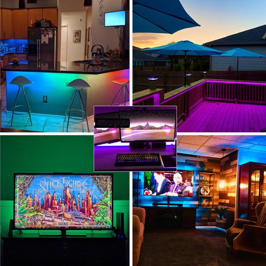 e-auto fun LEDテープライト 5050チップ 300連 RGB 10m(5m×2本 e-auto fun LEDテープライト 5050チップ 300連 RGB 10m(5m×2本