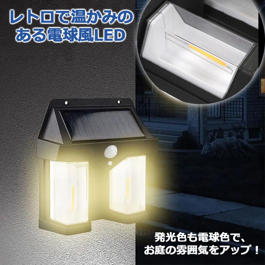 Life Ideas LED人感センサーライト Aタイプ ソーラー充電 ガーデン