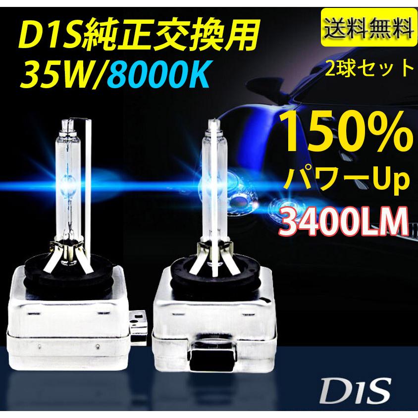 e-auto fun HIDバルブ D1S 35W専用 3400ルーメン 8000K ホワイト 純正
