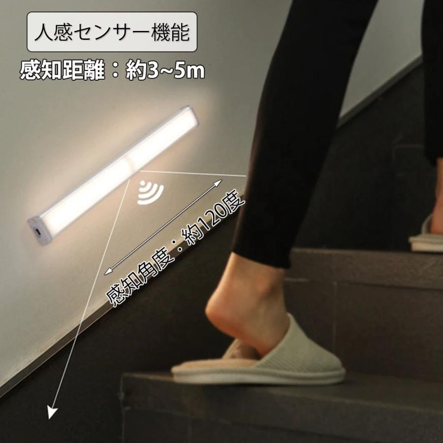 Life Ideas LED人感センサーライト USB充電 長さ22cm ホワイト 自動