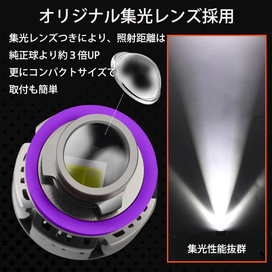 e-auto fun LEDフォグランプ HB4 DC12V 8000ルーメン 6500K ホワイト