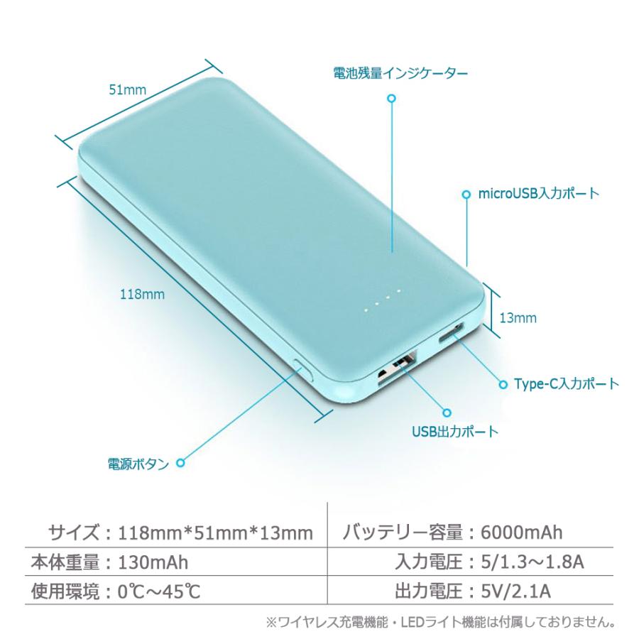Life Ideas モバイルバッテリー MB005 サーモンピンク 6000mAh