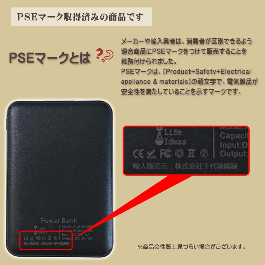 Life Ideas モバイルバッテリー MB008 ホワイト 8000mAh 小型 超軽量