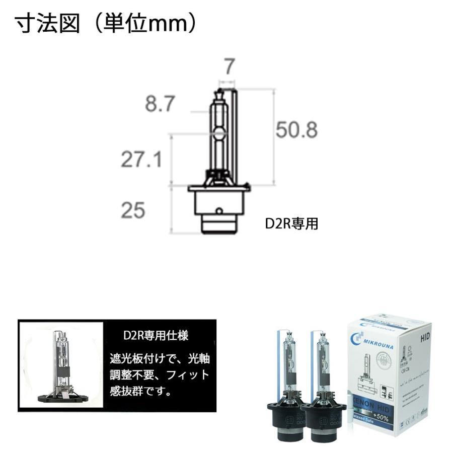 HIDバルブ D2R専用 6000K 35W専用 3400ルーメン ホワイト 純正交換用 耐震設計 高品質 2本セット 1年保証｜e-auto-fun-store｜06