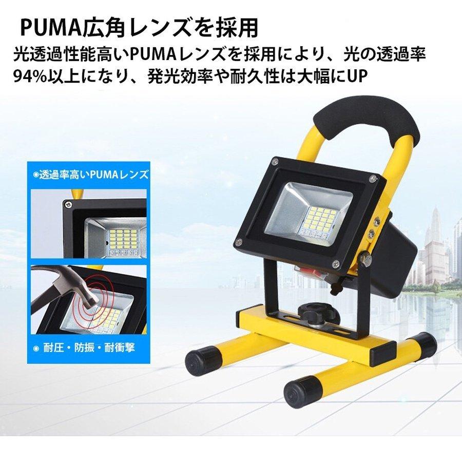 Life Ideas LED投光器 充電式 30W相当 2400ルーメン 4段階切替点灯