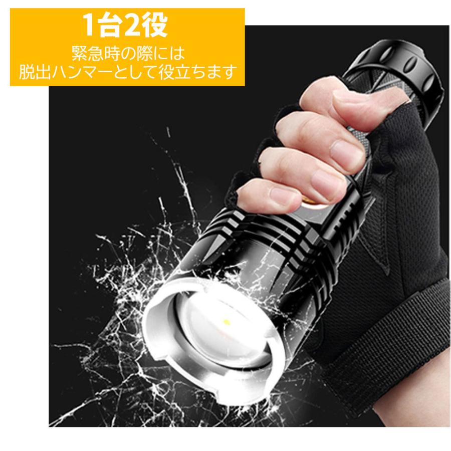 Life Ideas LEDハンディライト 懐中電灯 ズーム機能 防水 CREE社 XHP90