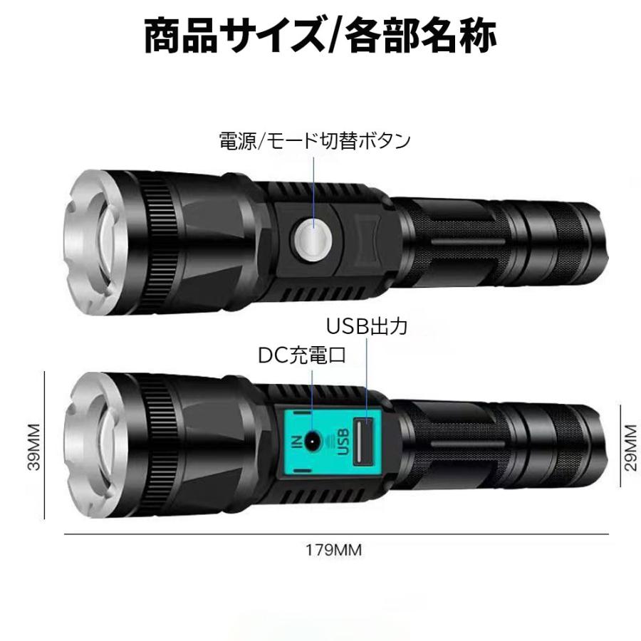 Life Ideas LEDハンディライト 懐中電灯 ズーム機能 防水 CREE社 T6