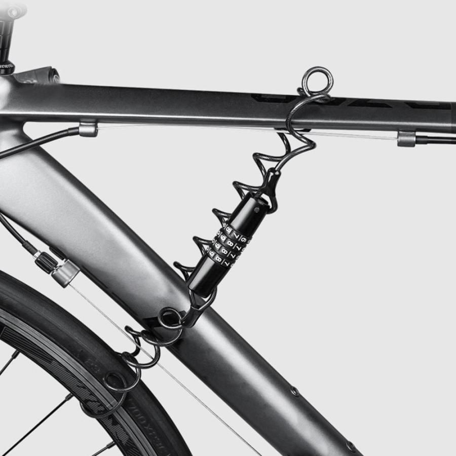 e-auto fun 自転車 鍵 ロック ダイヤル式 暗証番号4桁 ロードバイク