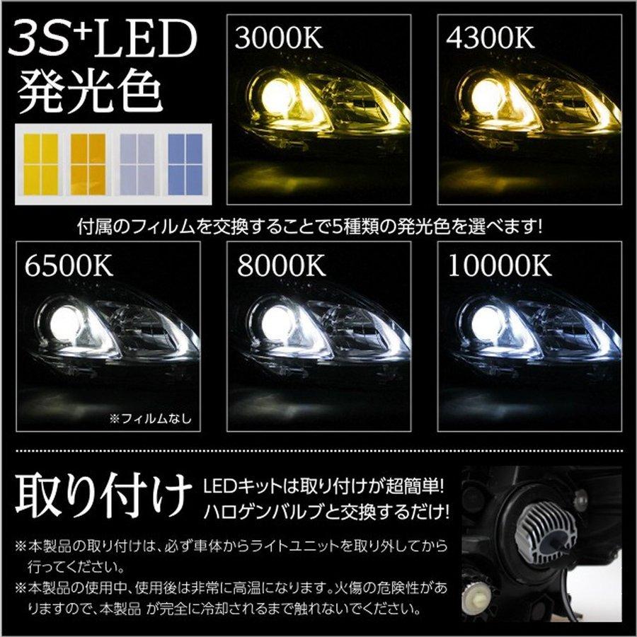 e-auto fun LEDヘッドライト バイク H4/HS1 Hi/Lo DC12V 3600ルーメン