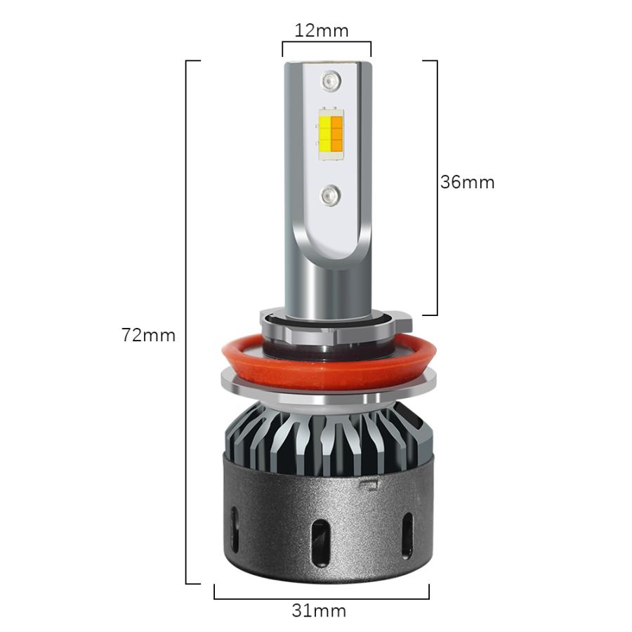 e-auto fun LEDヘッドライト H8/H11/H16兼用 DC12V 60W 8000ルーメン