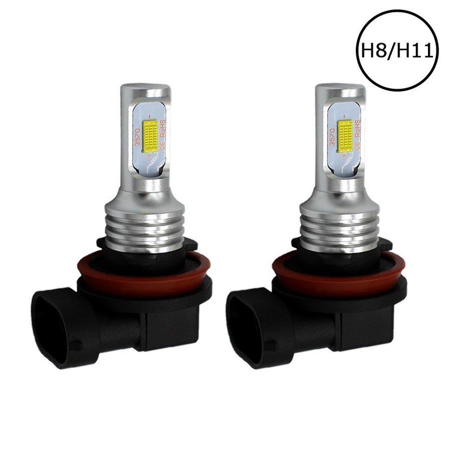 e-auto fun LEDフォグランプ H8/H11/H16兼用 DC12V 2000ルーメン 6000K