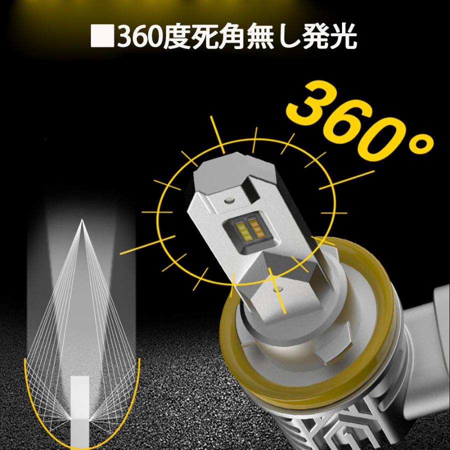 LEDフォグランプ H8/H11/H16兼用 DC12V 8000ルーメン 2色切替 ホワイト/イエロー 2本セット 1年保証｜e-auto-fun-store｜05