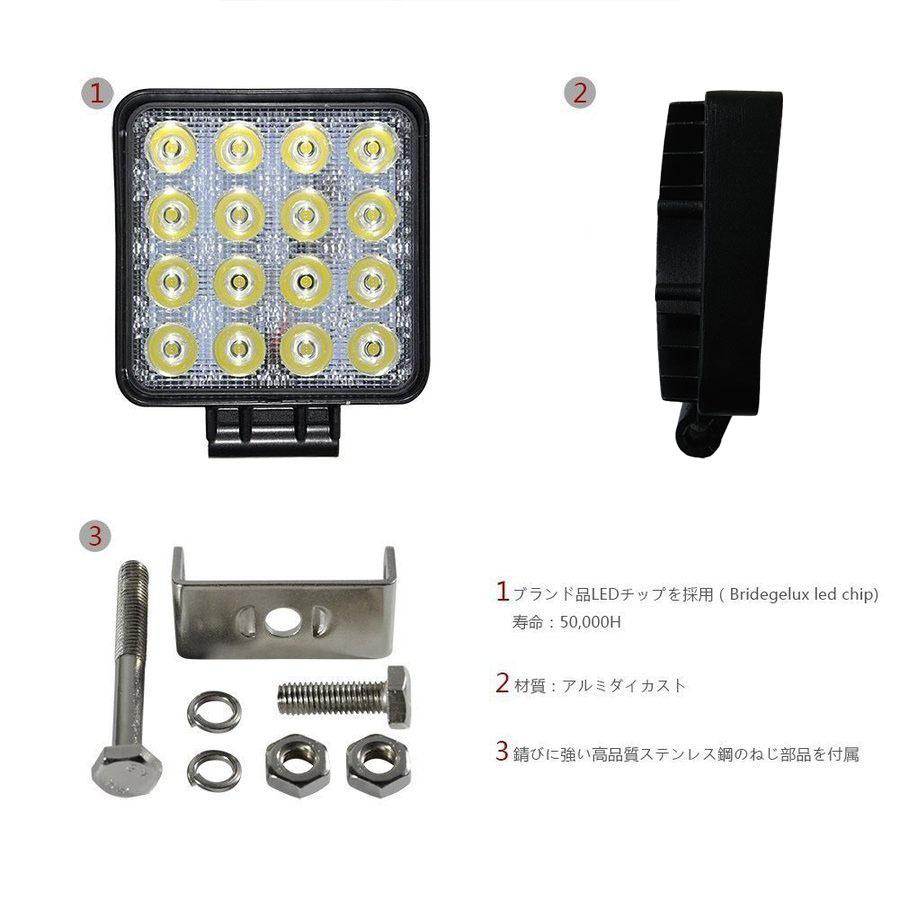 e-auto fun LEDワークライト 作業灯 DC12V/24V兼用 48W 3600 e-auto fun LEDワークライト 作業灯 DC12V/24V兼用 48W 3600