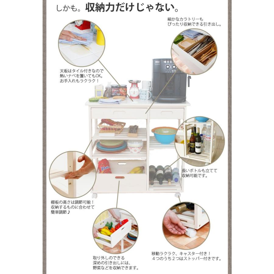 タイルトップワゴン ワイド W-2245WH 市場 Ichiba : e-baby - 通販