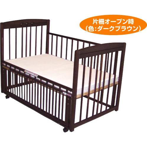 サワベビー ベビーベッド ダークブラウン