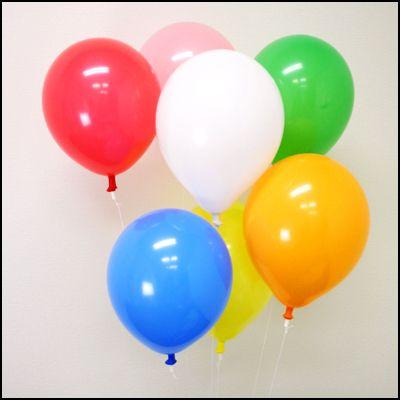 天然ゴム風船　無地カラーヘリウムガス用(100ヶ)　ワンタッチバルブ、糸付 / バルーン｜e-balloon