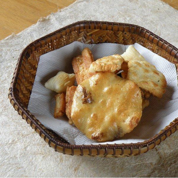 燻煙千島笹　煤竹　菓子器　盛り籠　