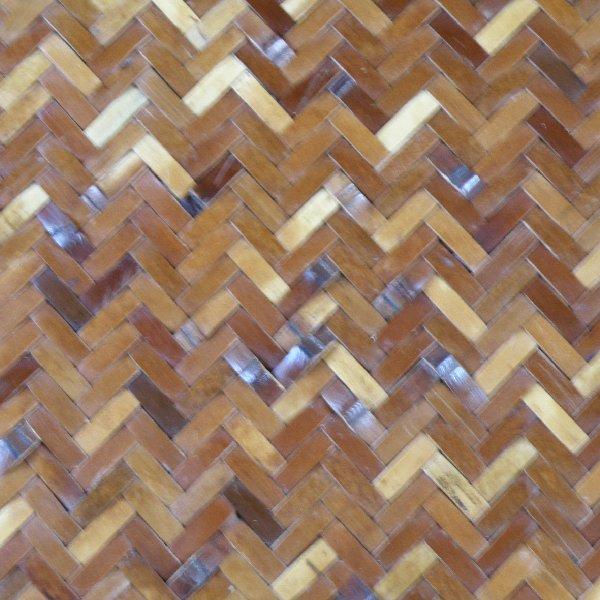 ランチョンマット 折敷 半月盆 網代編み 煤竹 : 北の竹工房 - 通販